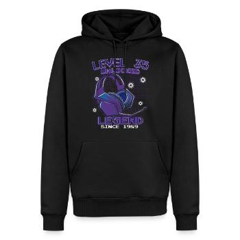 Level 35 Unlocked Legendary since 1989 - Men’s Premium Organic Hoodie - black - Front - Nico (187cm)