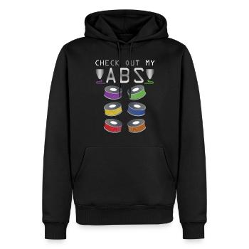 3D Printing Funny Saying Filament - Men’s Premium Organic Hoodie - black - Front - Nico (187cm)