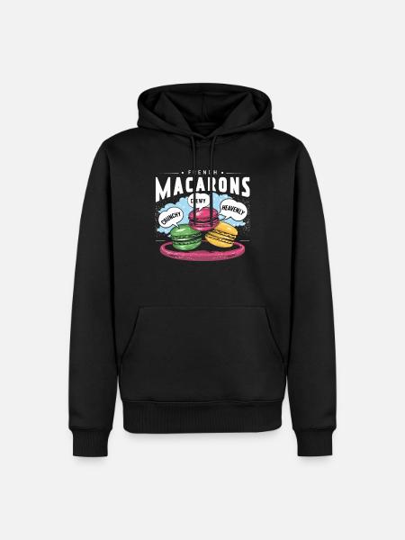 Macaron lovers French macarons - Men’s Premium Organic Hoodie - black