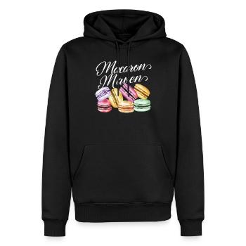 Macaron-liebhaber Französische Macarons - Männer Premium Bio Hoodie - Schwarz - Vorne - Nico (187cm)