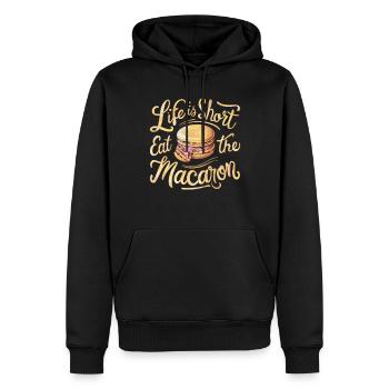 Macaron-liebhaber Französische Macarons - Männer Premium Bio Hoodie - Schwarz - Vorne - Nico (187cm)