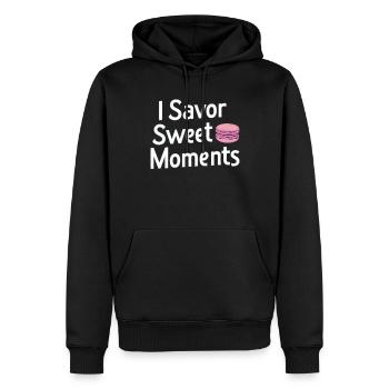 Macaron-liebhaber Französische Macarons - Männer Premium Bio Hoodie - Schwarz - Vorne - Nico (187cm)