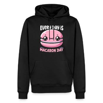Macaron-liebhaber Französische Macarons - Männer Premium Bio Hoodie - Schwarz - Vorne - Nico (187cm)