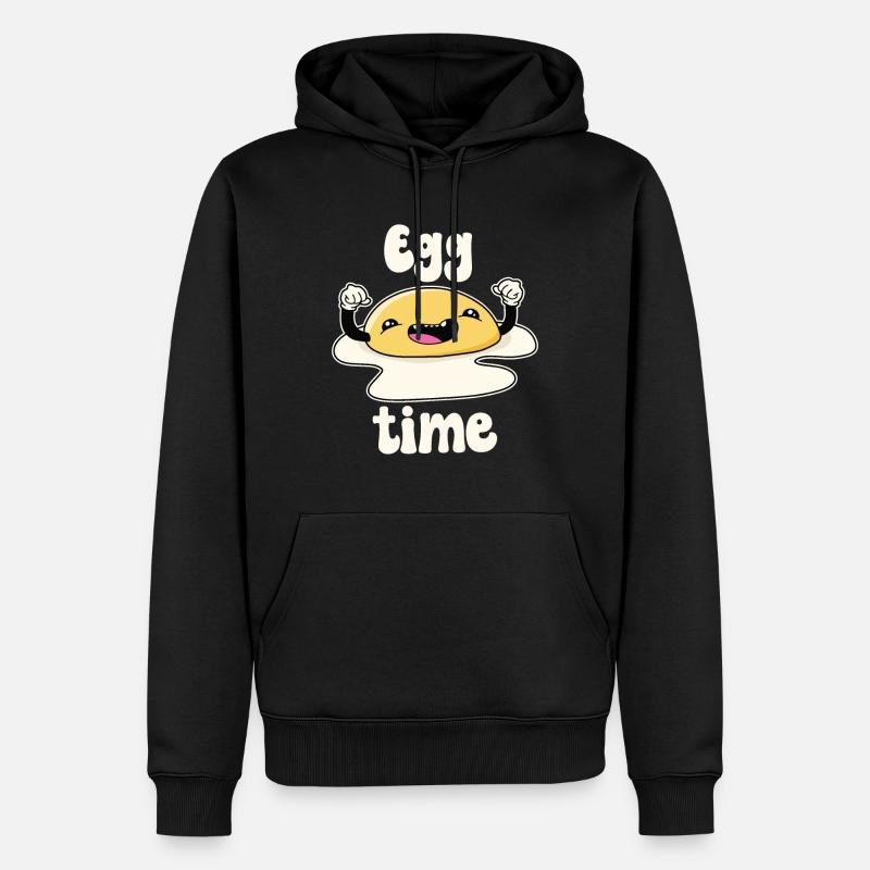 L’heure des œufs - Sweat à capuche Premium bio Homme - noir