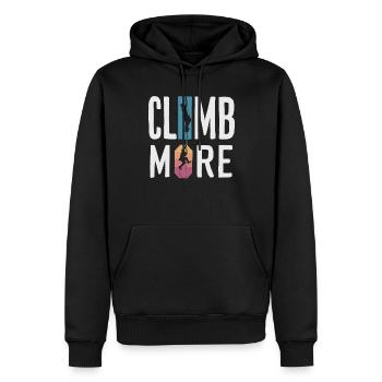 Escalade, Aventure en plein air, Escalade de bloc - Sweat à capuche Premium bio Homme - noir - Devant - Nico (187cm)