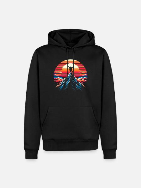 Klettern Outdoor-abenteuer Bouldern - Männer Premium Bio Hoodie - Schwarz