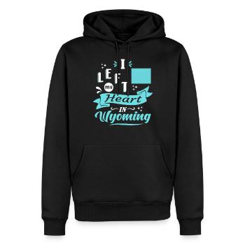 Wyoming Souvenir Liebe - Männer Premium Bio Hoodie - Schwarz - Vorne - Nico (187cm)