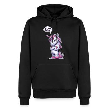 NEIN! Faul müde Schläfrig Nickerchen Sarkastisches Einhorn - Männer Premium Bio Hoodie - Schwarz - Vorne - Nico (187cm)