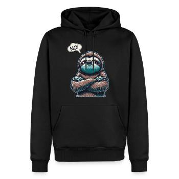 NEIN! Faul müde schläfrig Nickerchen Faultier - Männer Premium Bio Hoodie - Schwarz - Vorne - Nico (187cm)