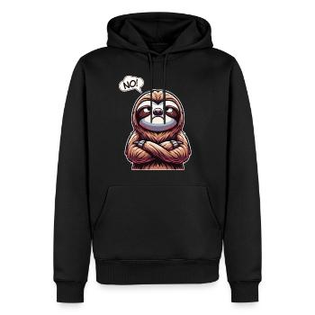Nein, nicht heute, faules Nickerchen, schlafendes T-Rex-Mädchen - Männer Premium Bio Hoodie - Schwarz - Vorne - Nico (187cm)