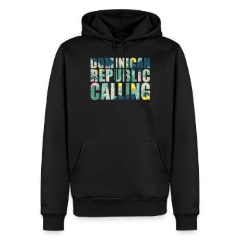 République dominicaine Souvenir Vacances - Sweat à capuche Premium bio Homme - noir - Devant - Nico (187cm)