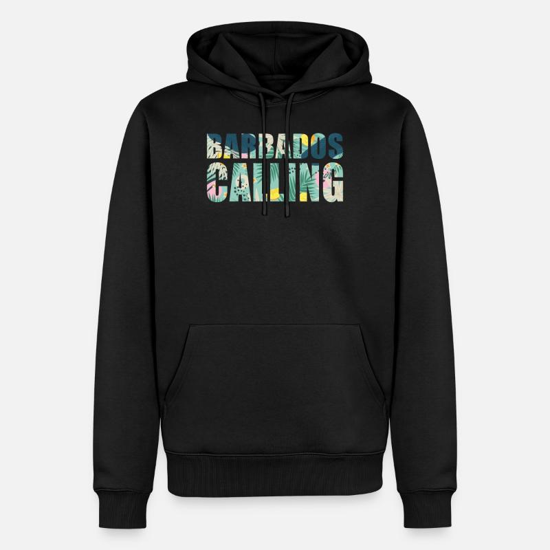 Barbade Souvenir Vacances Barbade Calling - Sweat à capuche Premium bio Homme - noir