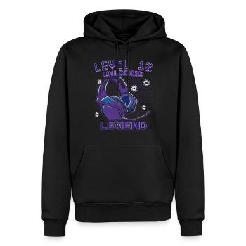 12th Birthday 12 Year Old Level 12 Gift - Men’s Premium Organic Hoodie - black - Front - Nico (187cm)