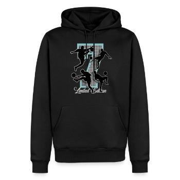 7. Geburtstag Fußball - Männer Premium Bio Hoodie - Schwarz - Vorne - Nico (187cm)