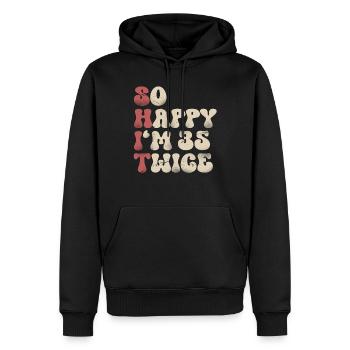 70. Geburtstag Lustiger Spruch - Männer Premium Bio Hoodie - Schwarz - Vorne - Nico (187cm)