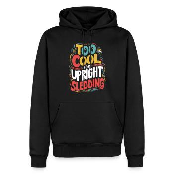 Luge Neige Luge Sport d’hiver Winter Outdood - Sweat à capuche Premium bio Homme - noir - Devant - Nico (187cm)