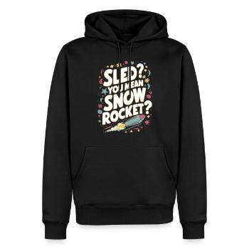 Sledding Snow Sled Winter Sport Winter Outdood - Männer Premium Bio Hoodie - Schwarz - Vorne - Nico (187cm)