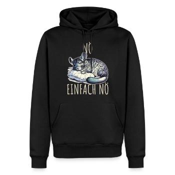 Nö einfach Nö Frecher Chinchilla Spruch - Sweat à capuche Premium bio Homme - noir - Devant - Nico (187cm)