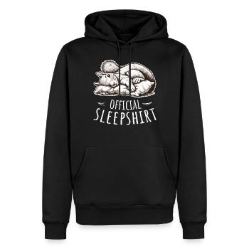 Official Sleepshirt Napping Sleeping Squirrel - Men’s Premium Organic Hoodie - black - Front - Nico (187cm)