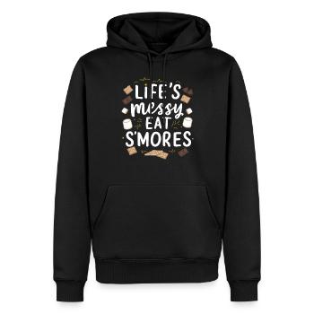 Scout Camping Outdoor Lagerfeuer Wandern - Männer Premium Bio Hoodie - Schwarz - Vorne - Nico (187cm)