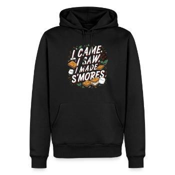 Scout Camping Outdoor Lagerfeuer Wandern - Männer Premium Bio Hoodie - Schwarz - Vorne - Nico (187cm)
