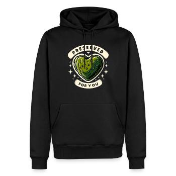 Pickle Lover Funny Pickle Dill Pickle Pickled - Men’s Premium Organic Hoodie - black - Front - Nico (187cm)