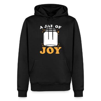 Un pot de joie en conserve amateur de conservation des aliments - Sweat à capuche Premium bio Homme - noir - Devant - Nico (187cm)