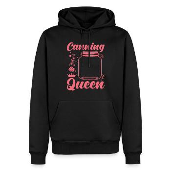 Reine de la conserve Passionné de conservation des aliments - Sweat à capuche Premium bio Homme - noir - Devant - Nico (187cm)