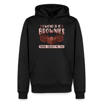 Brownies Bäckerei Schokolade Backen Bäcker Gebäck - Männer Premium Bio Hoodie - Schwarz - Vorne - Nico (187cm)