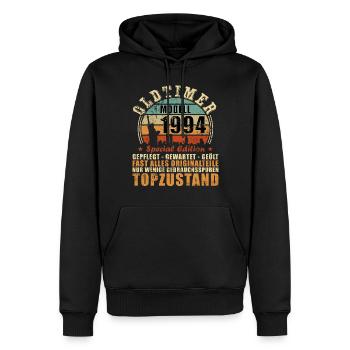Oldtimer Baujahr 1994 Jahrgang Geburtstag Geschenk - Männer Premium Bio Hoodie - Schwarz - Vorne - Nico (187cm)