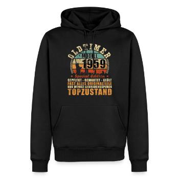 Oldtimer Baujahr 1959 Geboren Jahrgang Geburtstag - Männer Premium Bio Hoodie - Schwarz - Vorne - Nico (187cm)