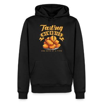 Chicken Nuggets Kindheitserinnerungen Essen Nostalgie - Männer Premium Bio Hoodie - Schwarz - Vorne - Nico (187cm)
