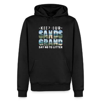 Anti-littering No Environmental Waste Recycle - Men’s Premium Organic Hoodie - black - Front - Nico (187cm)