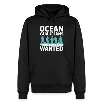 Anti-littering No Environmental Waste Recycle - Men’s Premium Organic Hoodie - black - Front - Nico (187cm)