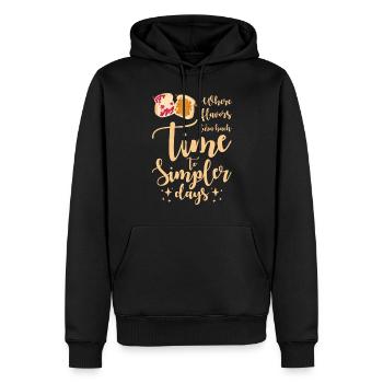 Time To Simpler Days PB&J Nostalgia - Men’s Premium Organic Hoodie - black - Front - Nico (187cm)