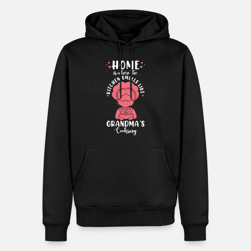 Oma Küche Kochen Hausmannskost Nostalgie - Männer Premium Bio Hoodie - Schwarz