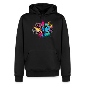 Color Splash. colorful, eye-catching, abstract, cool, - Men’s Premium Organic Hoodie - black - Front - Nico (187cm)
