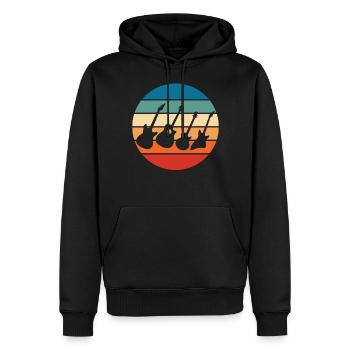 Gitarrist - Männer Premium Bio Hoodie - Schwarz - Vorne - Nico (187cm)