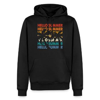 Summer - Men’s Premium Organic Hoodie - black - Front - Nico (187cm)