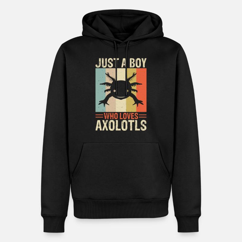 Axolotl - Sweat à capuche Premium bio Homme - noir