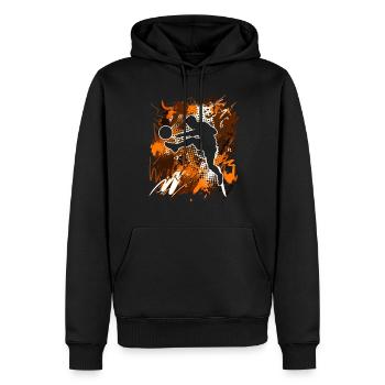 Fußball Fußballer - Männer Premium Bio Hoodie - Schwarz - Vorne - Nico (187cm)
