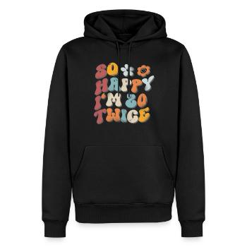 40. Geburtstag Lustiger Spruch - Männer Premium Bio Hoodie - Schwarz - Vorne - Nico (187cm)