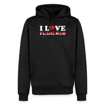 J’aime le flamenco, la passion et le rythme - Sweat à capuche Premium bio Homme - noir - Devant - Nico (187cm)