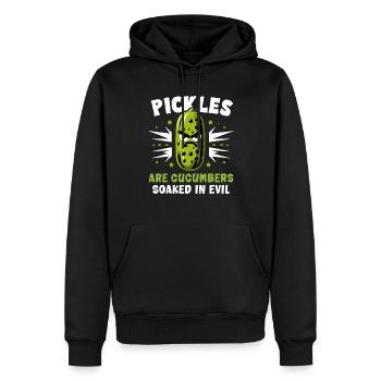Pickle Lover Funny Pickle Dill Pickle Pickled - Men’s Premium Organic Hoodie - black - Front - Nico (187cm)