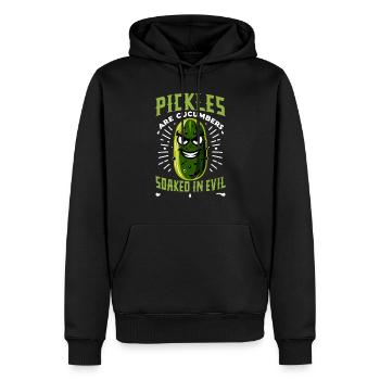 Pickle Lover Funny Pickle Dill Pickle Pickled - Men’s Premium Organic Hoodie - black - Front - Nico (187cm)