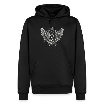 Drum Player Jesus Drum set Pick Jesus Drums Player - Men’s Premium Organic Hoodie - black - Front - Nico (187cm)