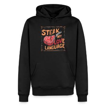 Grilled Steak Gournet Gym Rat Lean Protein Cook - Männer Premium Bio Hoodie - Schwarz - Vorne - Nico (187cm)