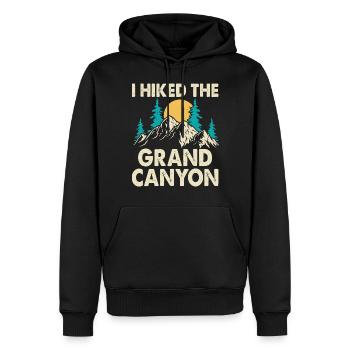 J’ai fait une randonnée dans le Grand Canyon - Sweat à capuche Premium bio Homme - noir - Devant - Nico (187cm)