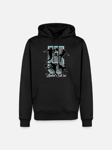 5th Birthday Football - Men’s Premium Organic Hoodie - black