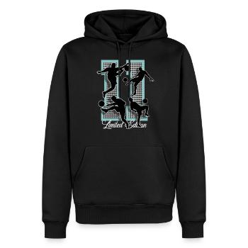 Football du 11e anniversaire - Sweat à capuche Premium bio Homme - noir - Devant - Nico (187cm)